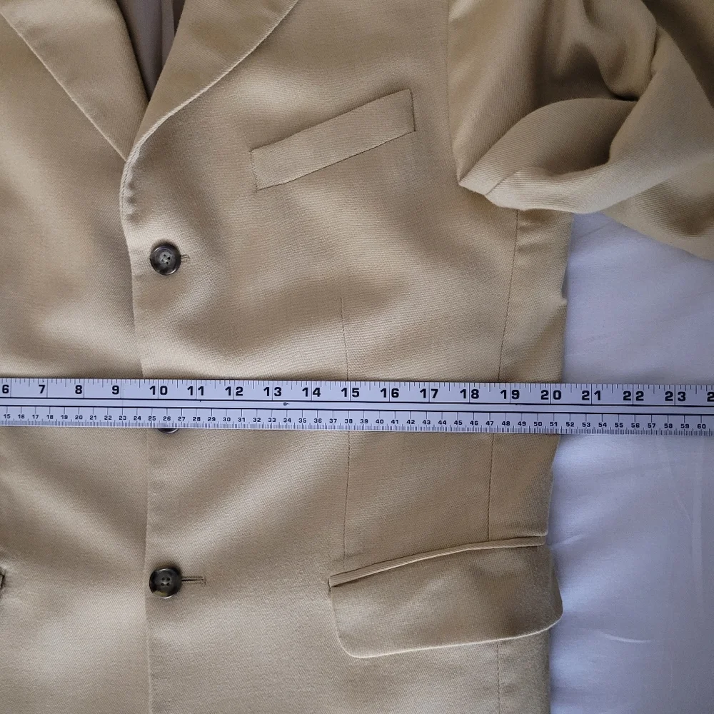 Bachrach Cashmere Blend 3 Button Blazer 40R‎ Camel Made In Italy Sporty